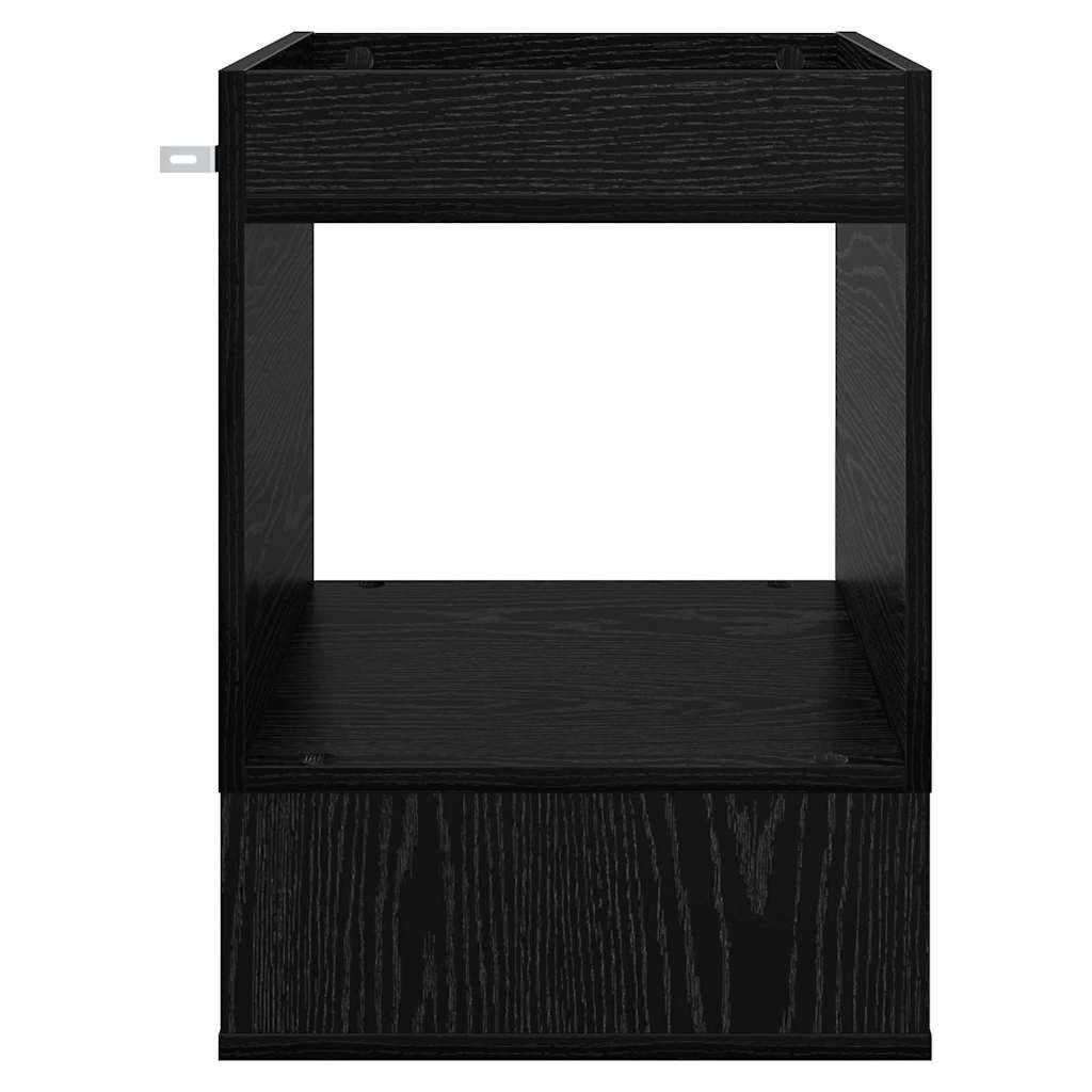 Endebord Sort eg 40 x 40 x 56 cm Konstrueret træ
