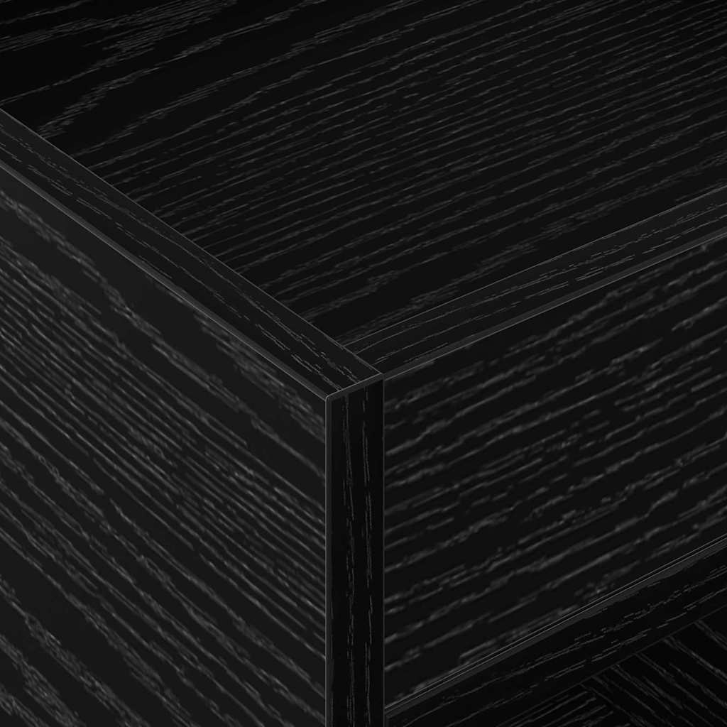 Endebord 2 pcs Sort eg 40 x 40 x 56 cm Konstrueret træ