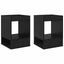 Endebord 2 pcs Sort eg 40 x 40 x 56 cm Konstrueret træ