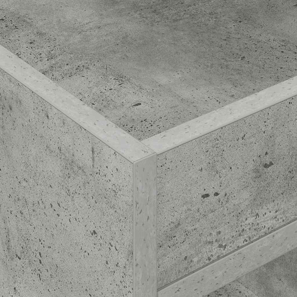 Endebord 2 pcs Beton Grå 40 x 40 x 56 cm Konstrueret træ