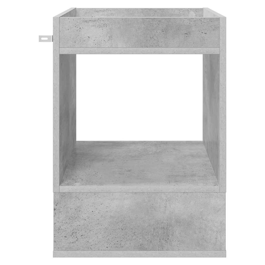 Endebord 2 pcs Beton Grå 40 x 40 x 56 cm Konstrueret træ