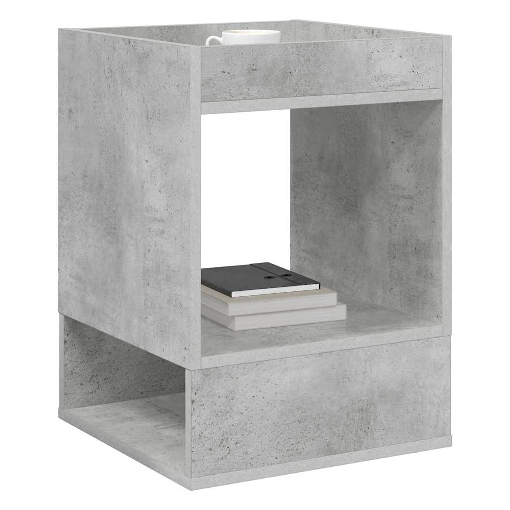 Endebord 2 pcs Beton Grå 40 x 40 x 56 cm Konstrueret træ