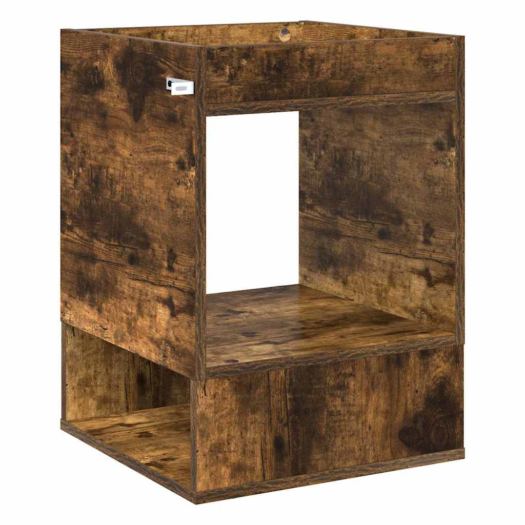 Endebord 2 pcs Røget eg 40 x 40 x 56 cm Konstrueret træ