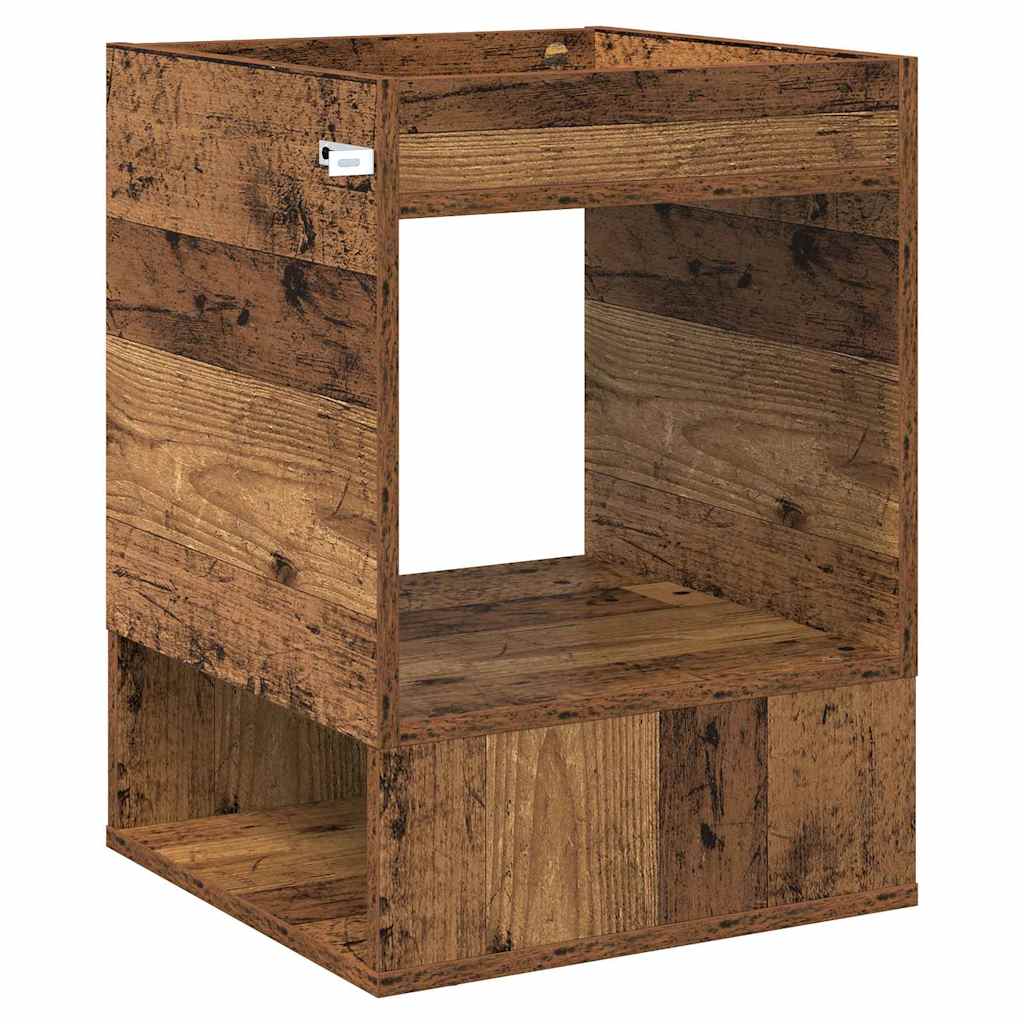 Endebord 2 pcs Gammelt træ 40 x 40 x 56 cm Konstrueret træ