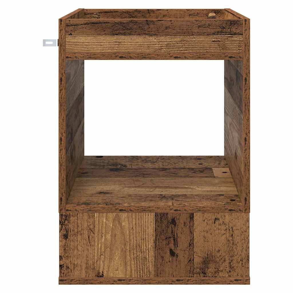 Endebord 2 pcs Gammelt træ 40 x 40 x 56 cm Konstrueret træ