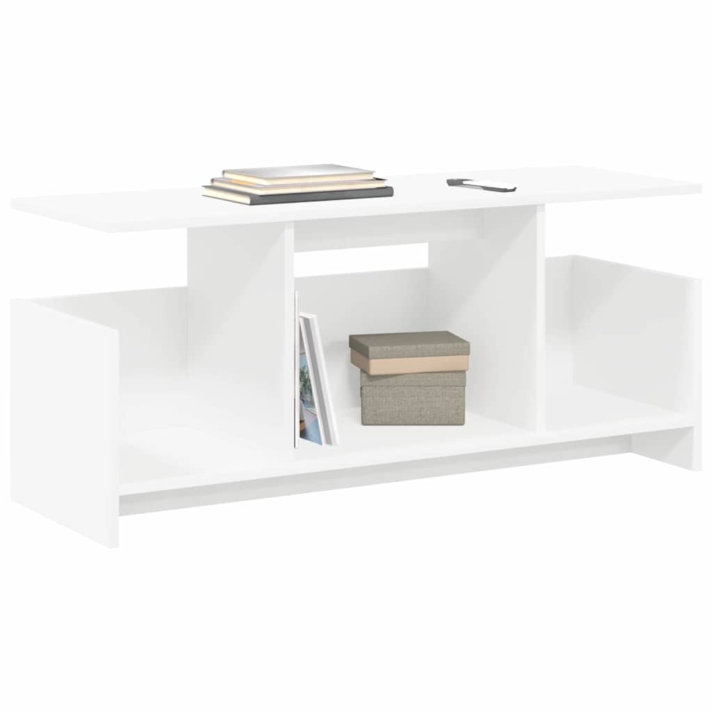 TV-bord Hvid 102 x 35 x 45 cm Konstrueret træ