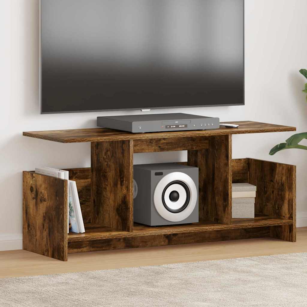 TV-bord Røget eg 102 x 35 x 45 cm Konstrueret træ
