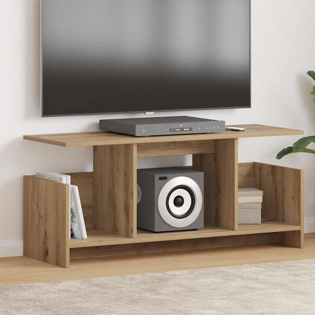 TV-bord 102 x 35 x 45 cm Artisan Egetræ Konstrueret træ
