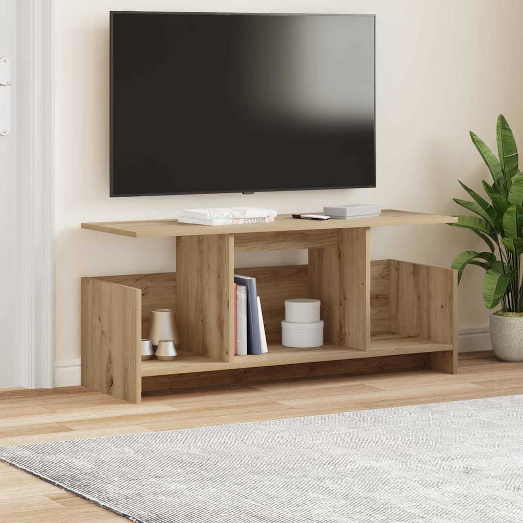 TV-bord 102 x 35 x 45 cm Artisan Egetræ Konstrueret træ