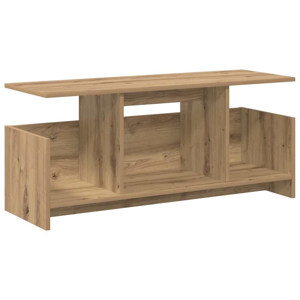 TV-bord 102 x 35 x 45 cm Artisan Egetræ Konstrueret træ