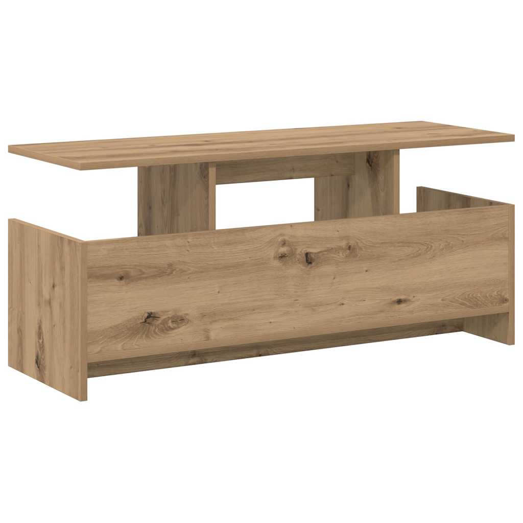 TV-bord 102 x 35 x 45 cm Artisan Egetræ Konstrueret træ