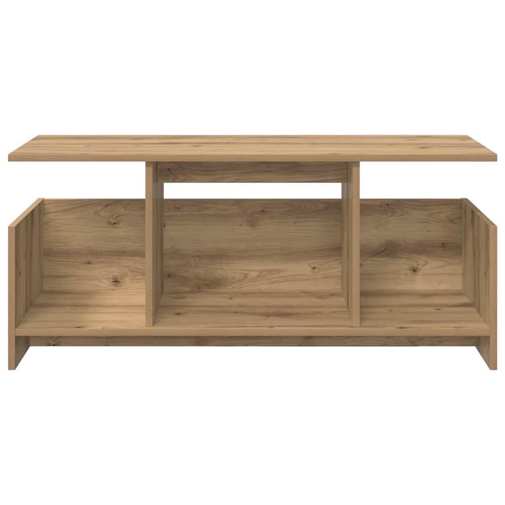 TV-bord 102 x 35 x 45 cm Artisan Egetræ Konstrueret træ