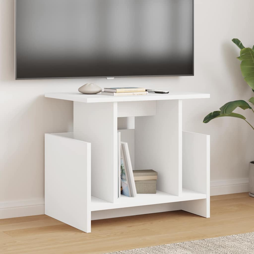 TV-bord 2 pcs Hvid 50 x 35 x 45 cm Konstrueret træ