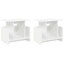 TV-bord 2 pcs Hvid 50 x 35 x 45 cm Konstrueret træ