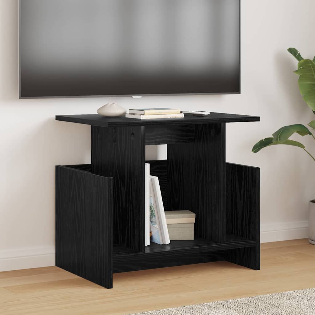 TV-bord 2 pcs Sort eg 50 x 35 x 45 cm Konstrueret træ