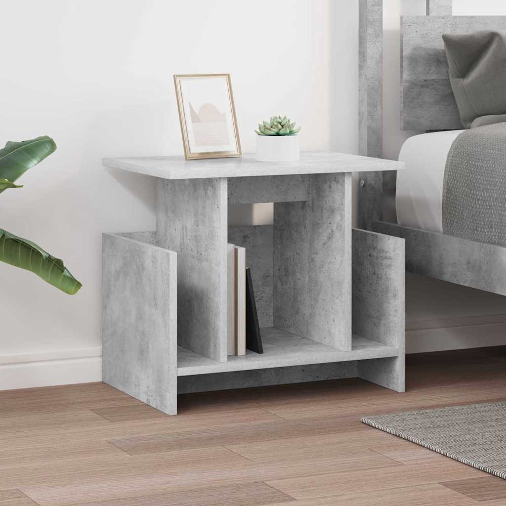 TV-bord 2 pcs Beton Grå 50 x 35 x 45 cm Konstrueret træ