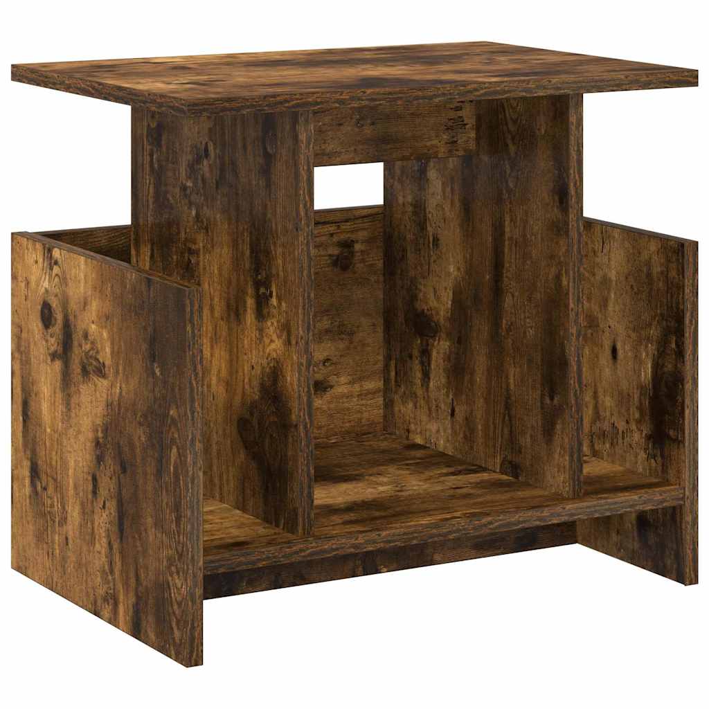 TV-bord 2 pcs Røget eg 50 x 35 x 45 cm Konstrueret træ