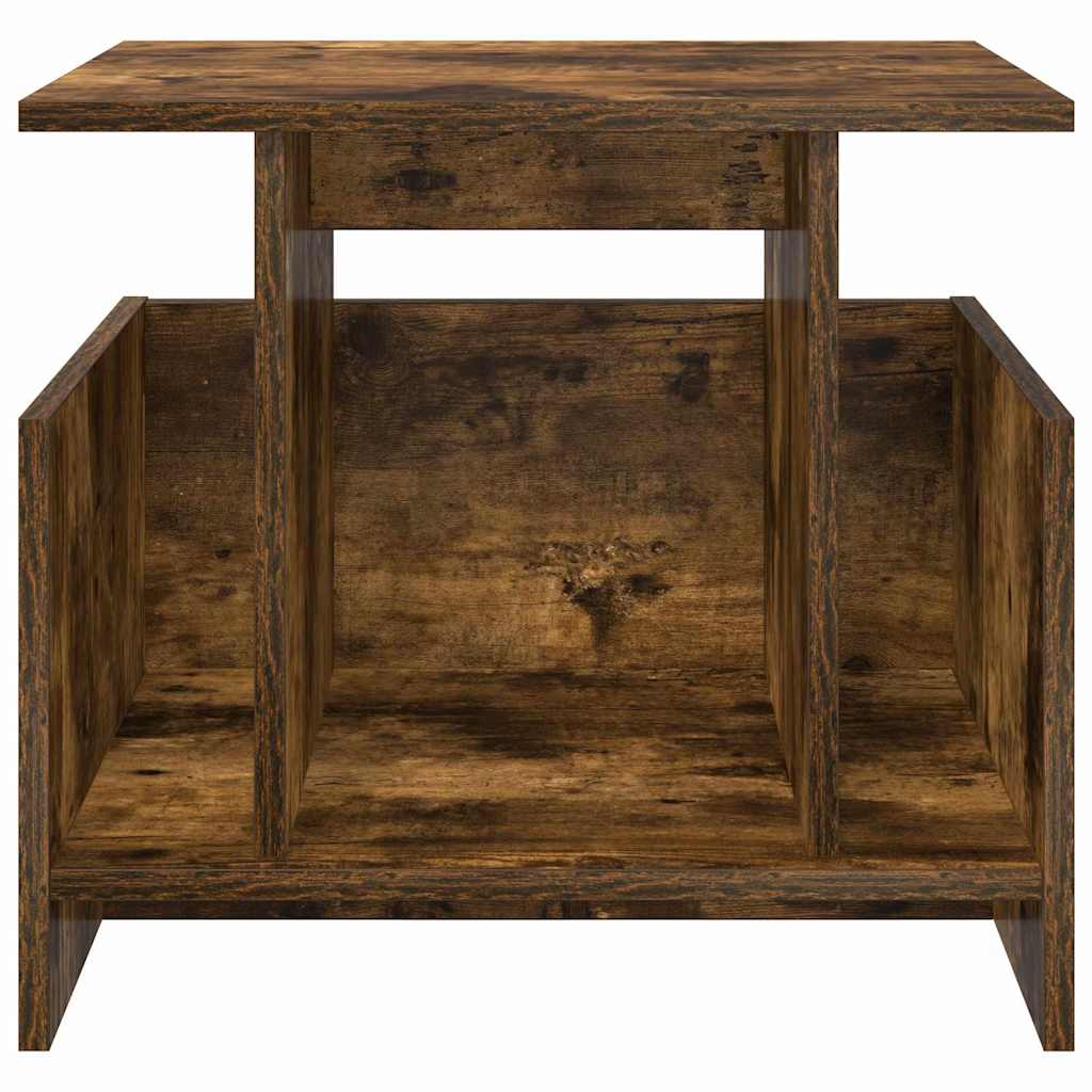 TV-bord 2 pcs Røget eg 50 x 35 x 45 cm Konstrueret træ