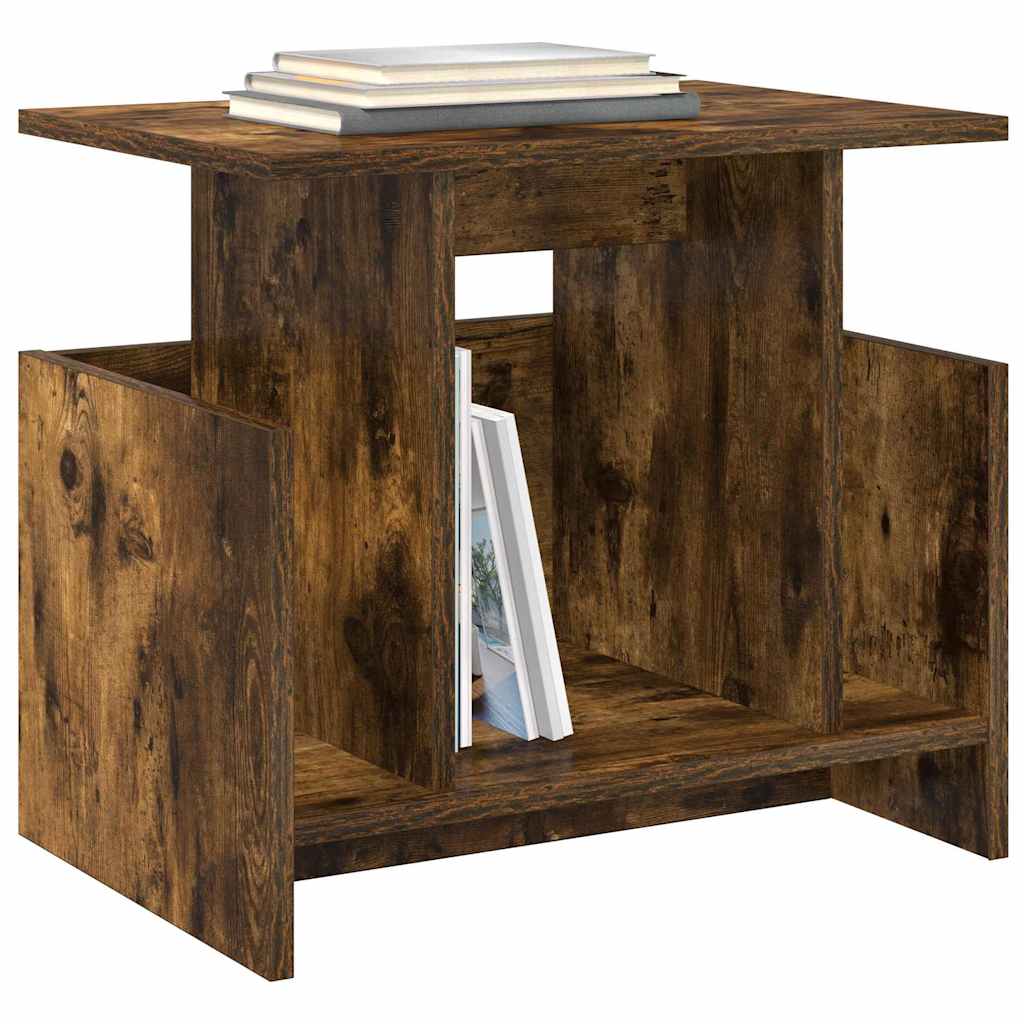 TV-bord 2 pcs Røget eg 50 x 35 x 45 cm Konstrueret træ