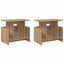 TV-bord 2 pcs Artisan Egetræ 50 x 35 x 45 cm Konstrueret træ
