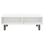 Sidebord med hjul Hvid 90 x 50 x 30 cm Konstrueret træ