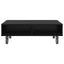 Sidebord med hjul Sort eg 90 x 50 x 30 cm Konstrueret træ