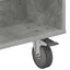 Sidebord med hjul Beton Grå 90 x 50 x 30 cm Konstrueret træ
