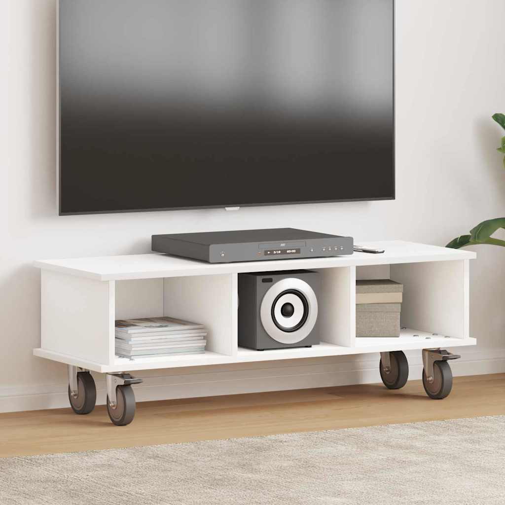 TV-bord 100 x 35 x 35 cm Hvid Konstrueret træ