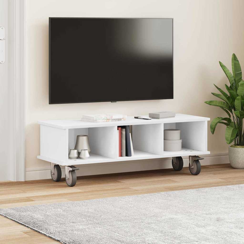 TV-bord 100 x 35 x 35 cm Hvid Konstrueret træ