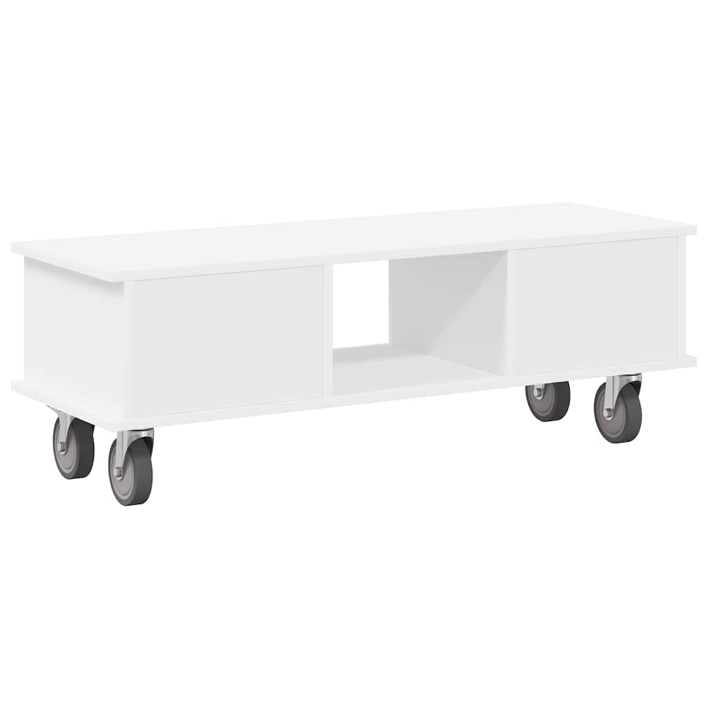TV-bord 100 x 35 x 35 cm Hvid Konstrueret træ