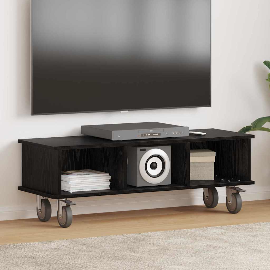 TV-bord 100 x 35 x 35 cm Sort eg Konstrueret træ