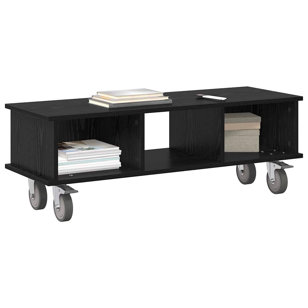 TV-bord 100 x 35 x 35 cm Sort eg Konstrueret træ