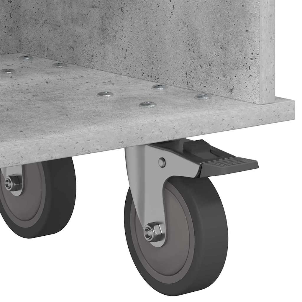 TV-bord 100 x 35 x 35 cm Beton Grå Konstrueret træ
