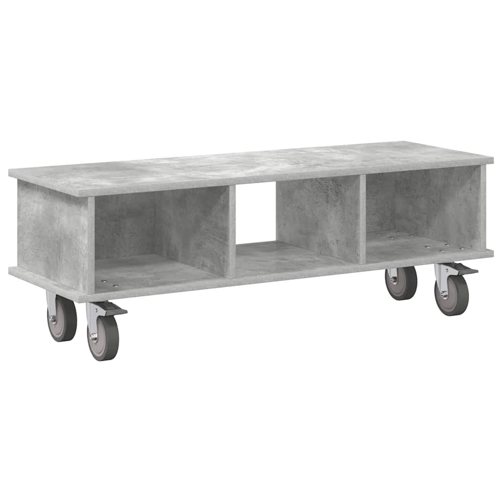 TV-bord 100 x 35 x 35 cm Beton Grå Konstrueret træ