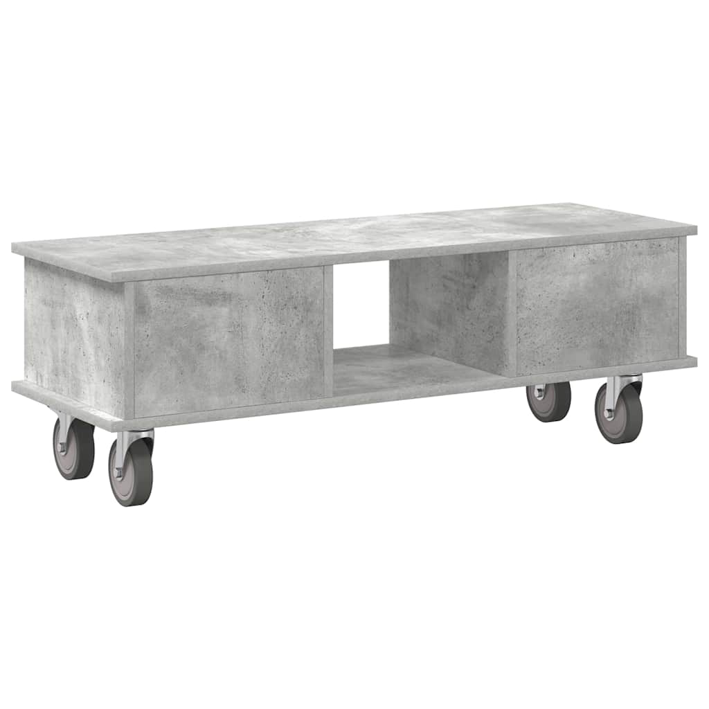TV-bord 100 x 35 x 35 cm Beton Grå Konstrueret træ