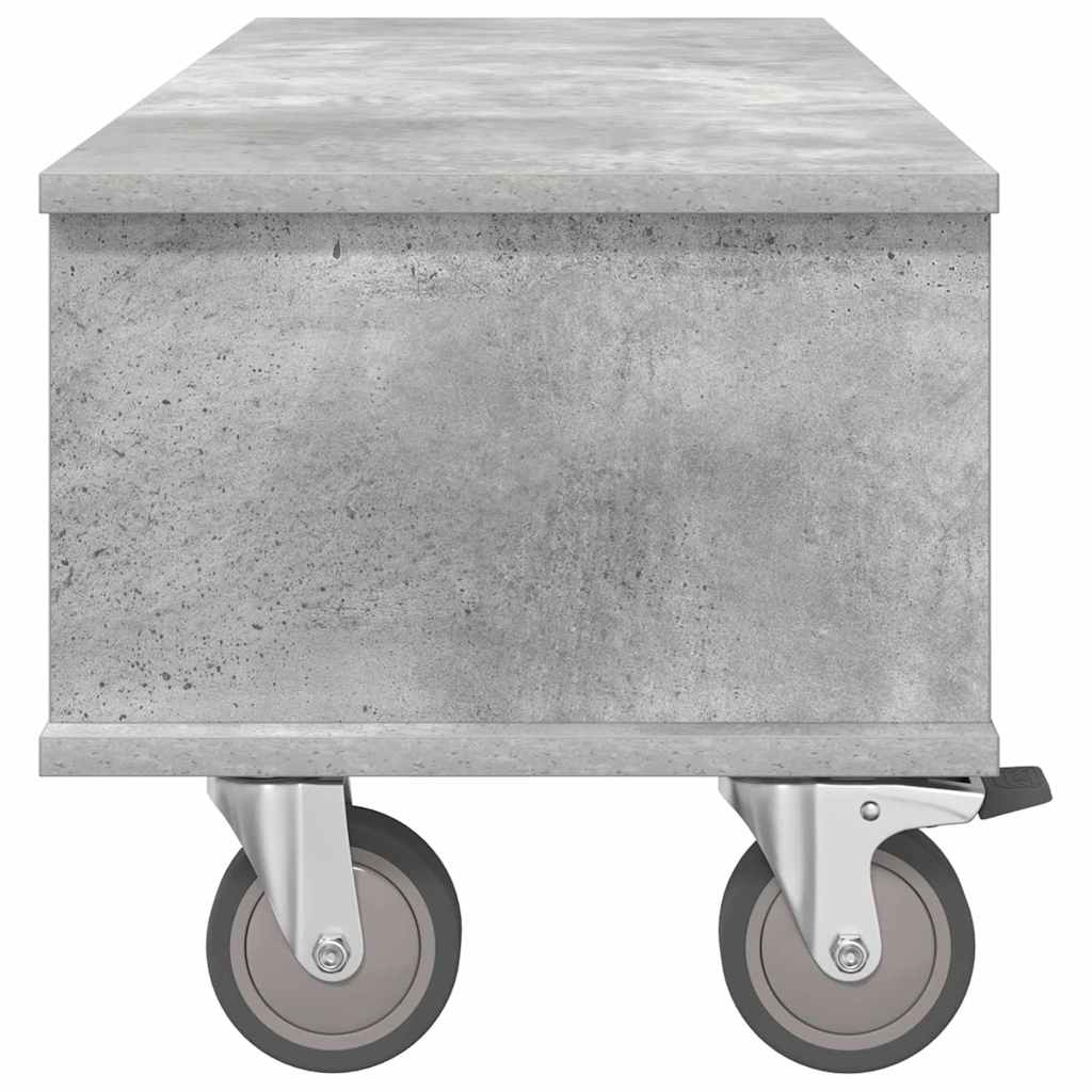 TV-bord 100 x 35 x 35 cm Beton Grå Konstrueret træ