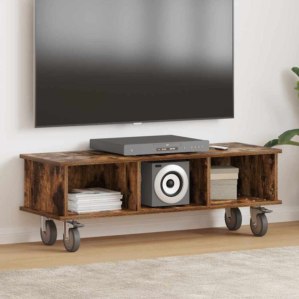TV-bord Røget eg 100 x 35 x 35 cm Konstrueret træ
