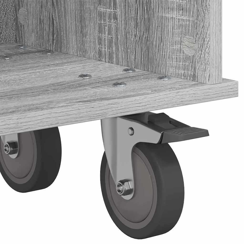 TV-bord 100 x 35 x 35 cm Grå Sonoma Konstrueret træ