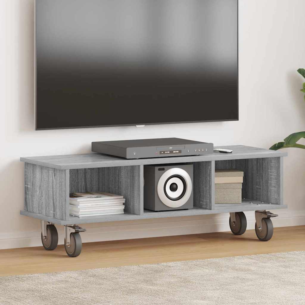 TV-bord 100 x 35 x 35 cm Grå Sonoma Konstrueret træ