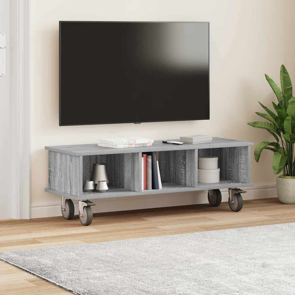 TV-bord 100 x 35 x 35 cm Grå Sonoma Konstrueret træ