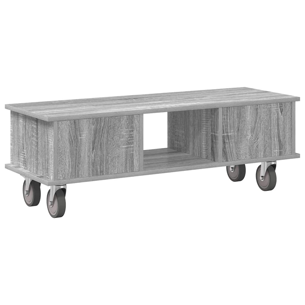 TV-bord 100 x 35 x 35 cm Grå Sonoma Konstrueret træ