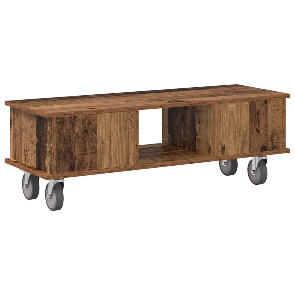 TV-bord Gammelt træ 100 x 35 x 35 cm Konstrueret træ