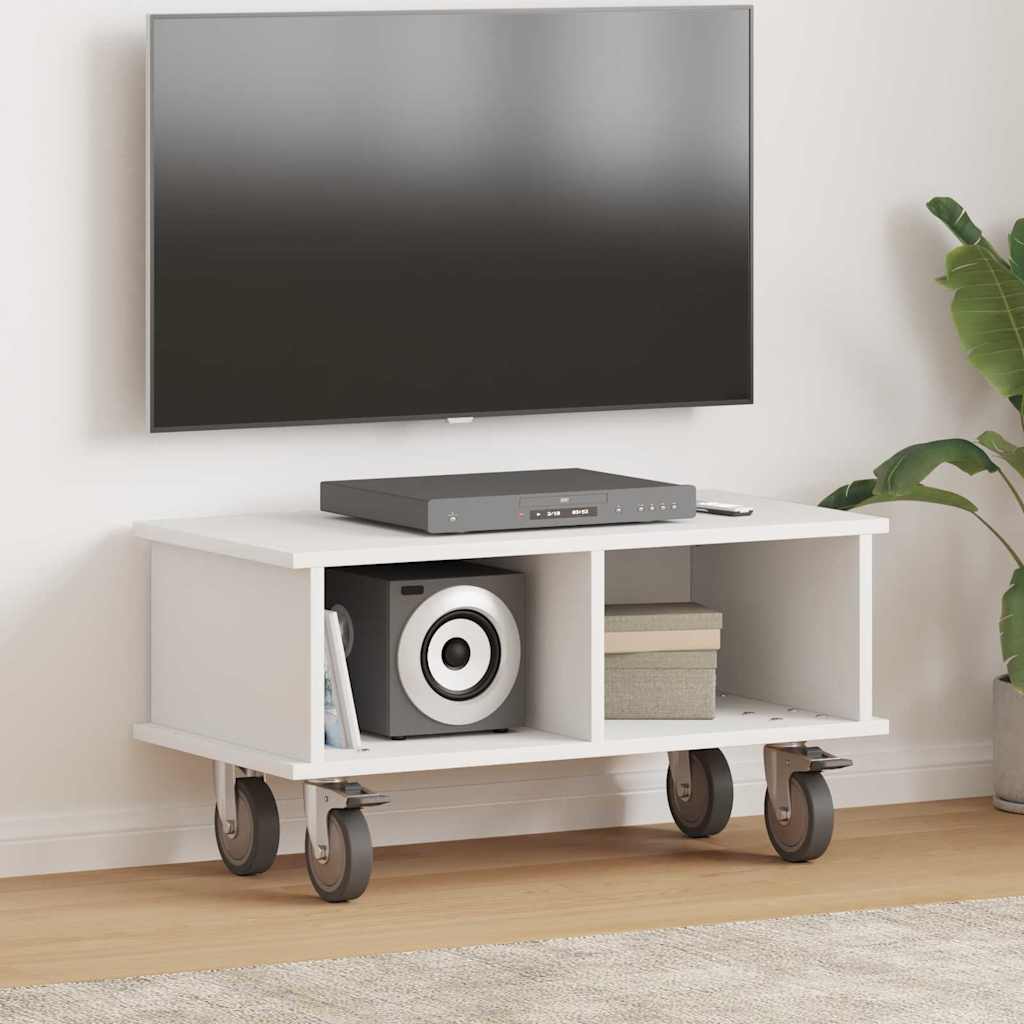 TV-bord 68,5 x 35 x 35 cm Hvid Konstrueret træ