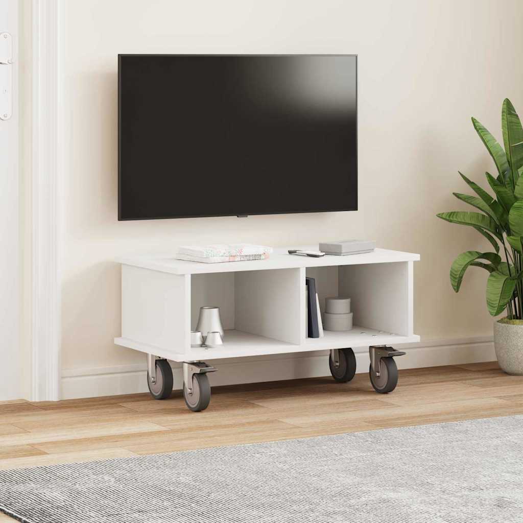 TV-bord 68,5 x 35 x 35 cm Hvid Konstrueret træ