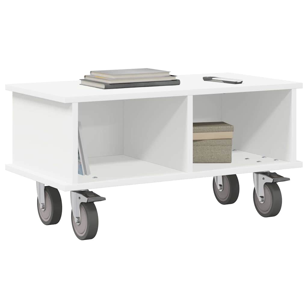 TV-bord 68,5 x 35 x 35 cm Hvid Konstrueret træ