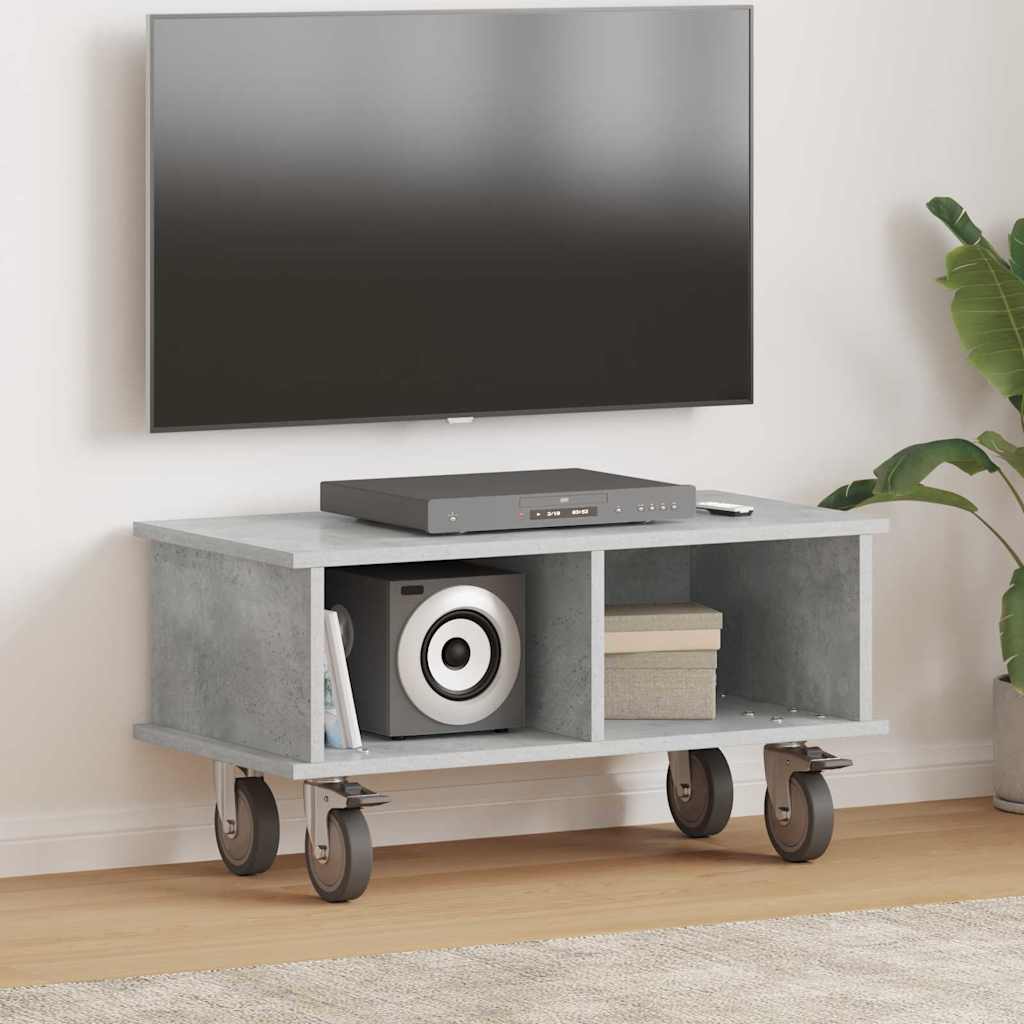TV-bord 68,5 x 35 x 35 cm Beton Grå Konstrueret træ