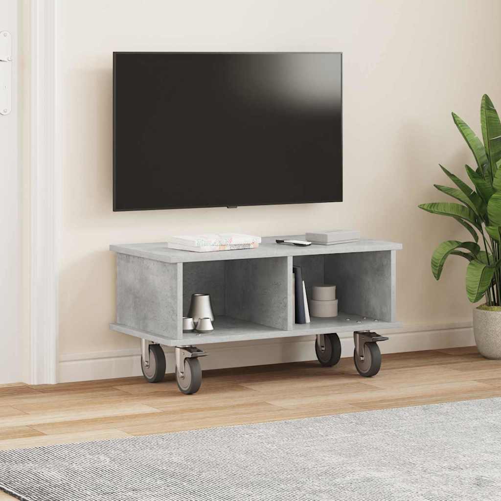 TV-bord 68,5 x 35 x 35 cm Beton Grå Konstrueret træ