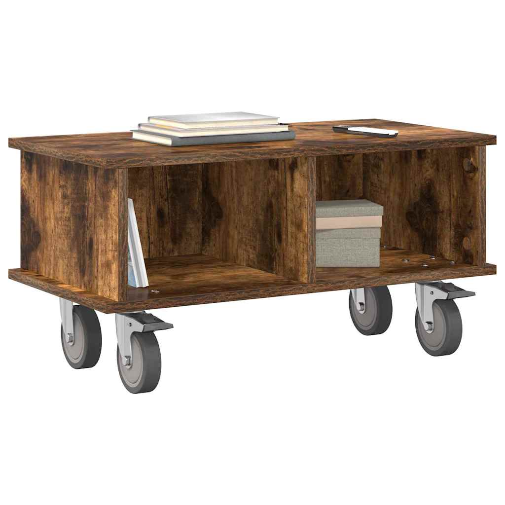 TV-bord Røget eg 68,5 x 35 x 35 cm Konstrueret træ