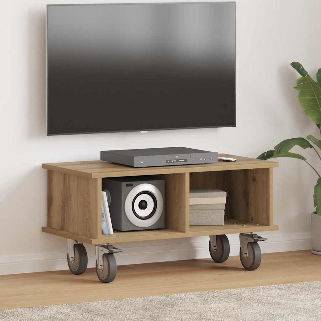 TV-bord 68,5 x 35 x 35 cm Artisan Egetræ Konstrueret træ