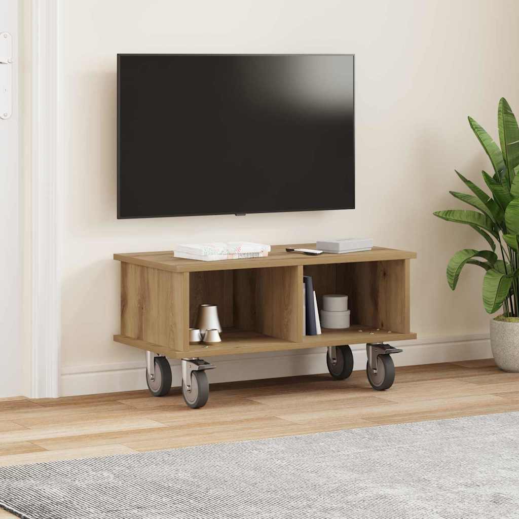 TV-bord 68,5 x 35 x 35 cm Artisan Egetræ Konstrueret træ